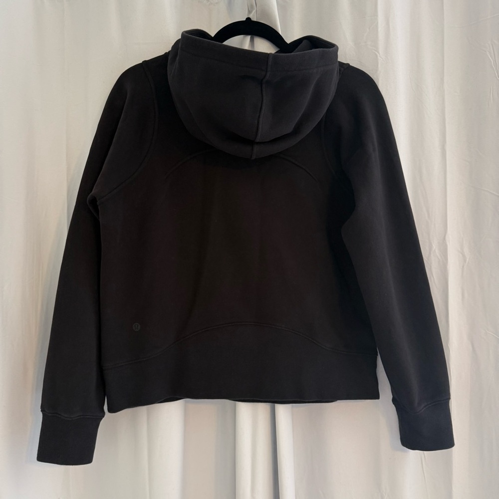 Lululemon Loungeful Cropped Hoodie Black Size 4 Pullover Sweatshirt - Picture 3 of 10